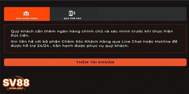 Các phương thức rút tiền được sử dụng nhiều nhất