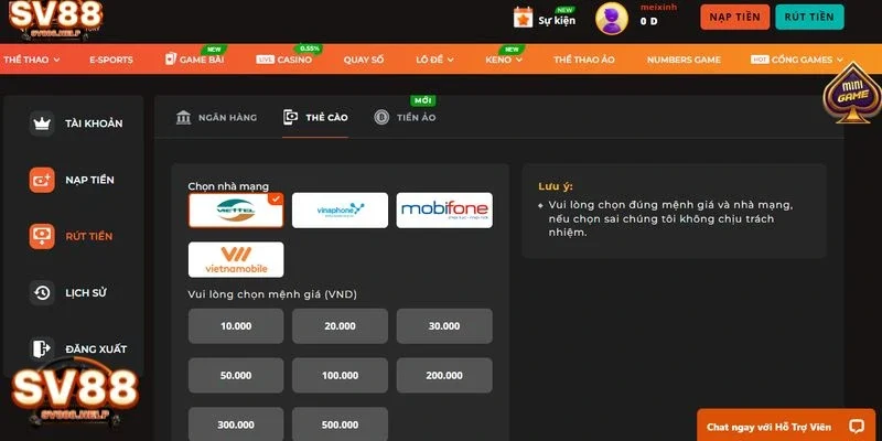 Điều kiện cần thiết để tiến hành rút tiền thành công